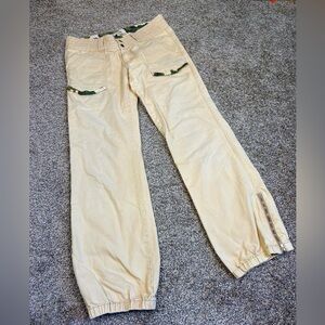 VTG Rip Curl Womens Y2K Low Rise Grunge Skater Surfer Cargo Pants Size S